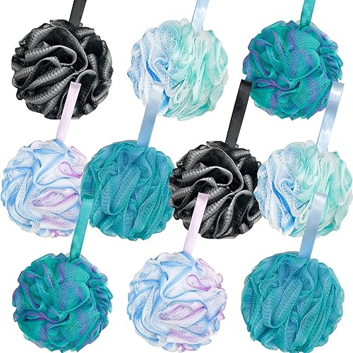 10 Pack Bath Sponge Shower Loofahs 40g,Mesh Pouf Bath Scrunchies Body Wash Puff,Body Scrubber Exfoliating Bath Sponge for Women and Men Beauty & Personal Care Panxxsen