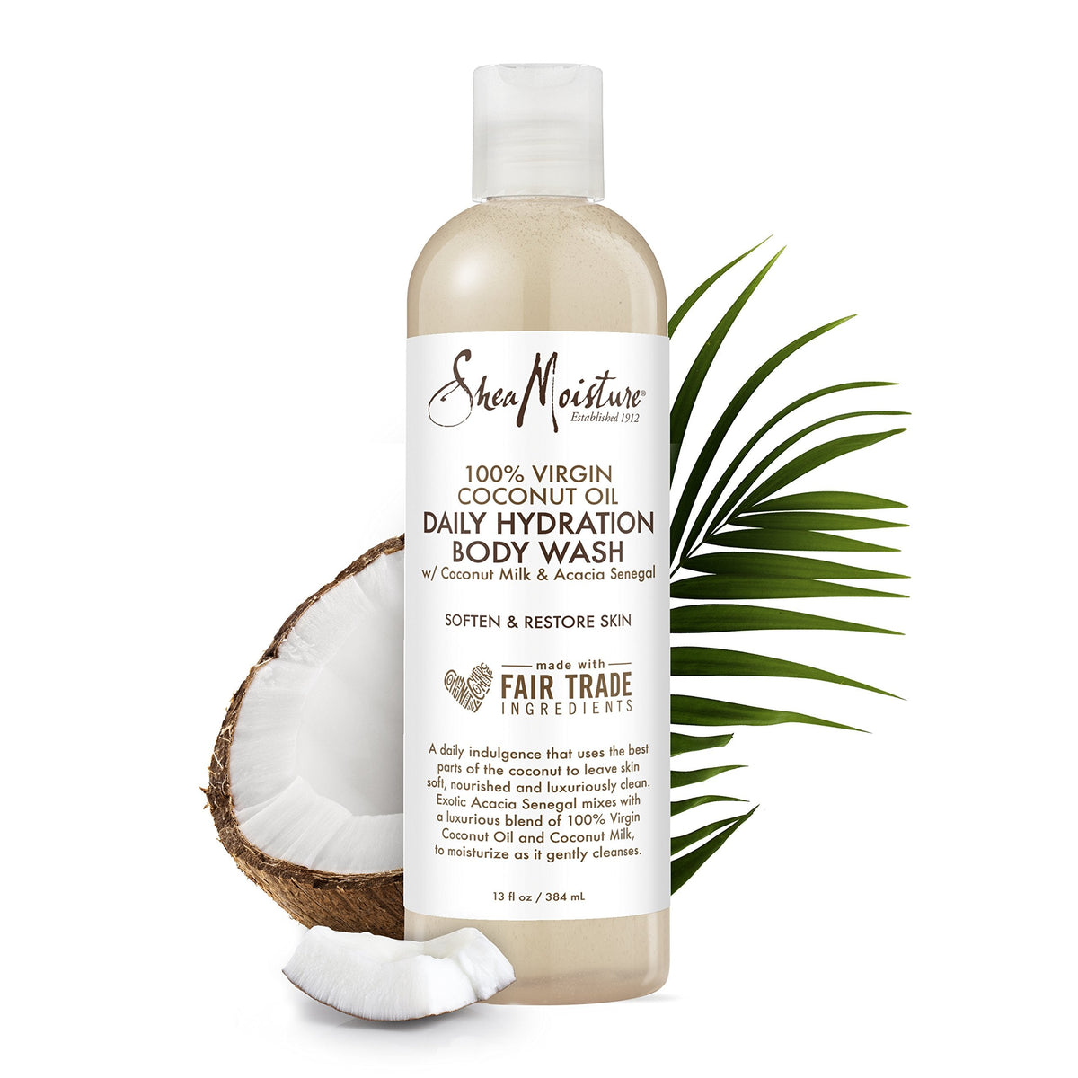 SheaMoisture 100% virgin coconut oil daily hydration bubble bath & body wash, 13 Fluid Ounce Beauty & Personal Care Shea Moisture