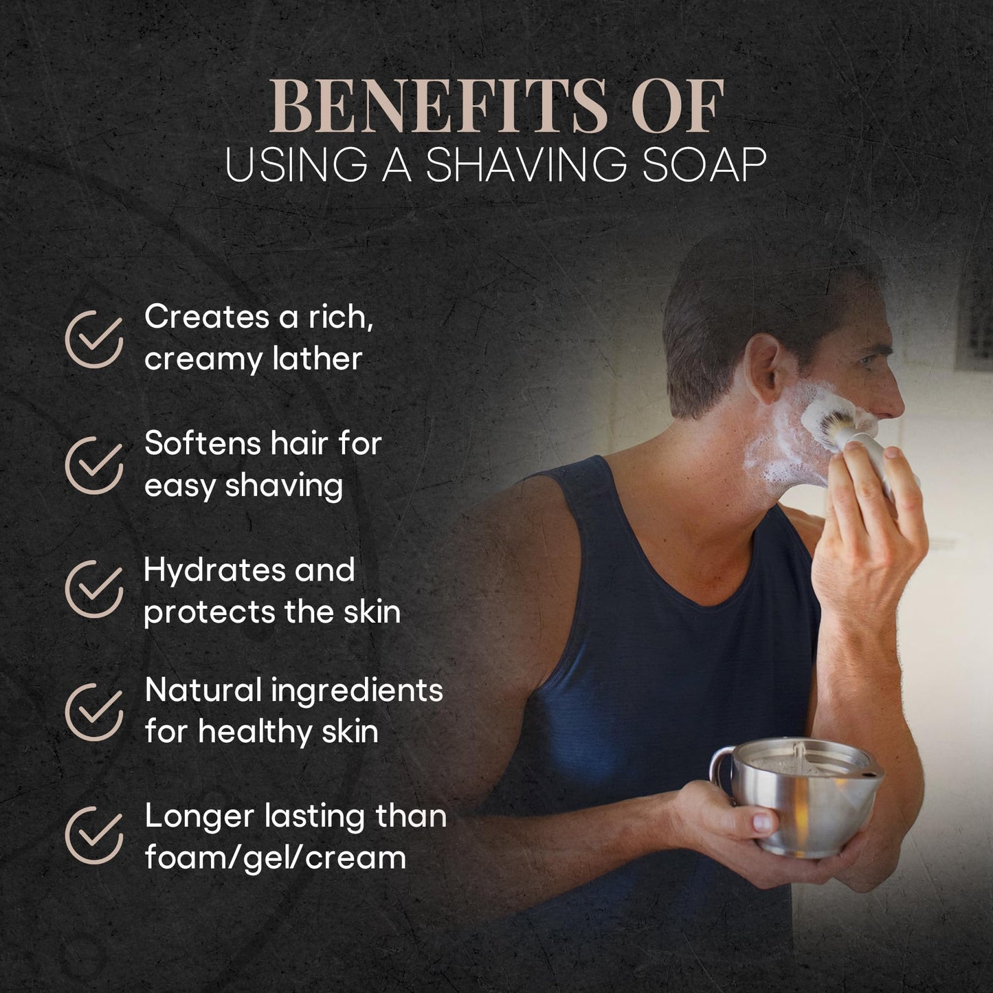 Naked Armor Organic Shave Soap for Men - Large 7oz Shaving Soap Tin for Sensitive Skin & Wet Shaving - Handmade with Shea Butter & Essential Oils Beauty and Personal Care Naked Armor