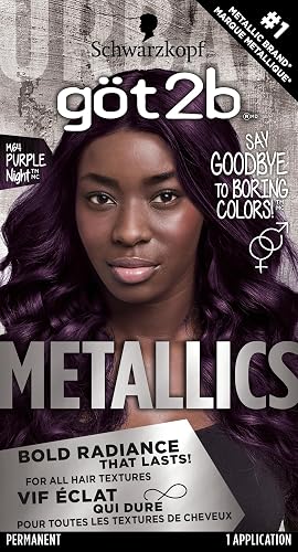 Got2b Metallics Permanent Hair Color, M64 Purple Night Charcoal Beauty & Personal Care Got2B