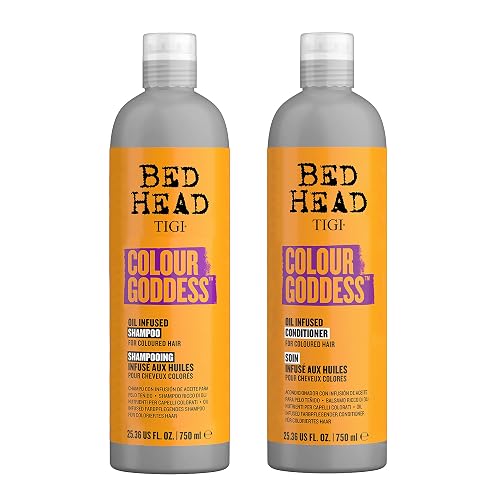 TIGI Bed Head Moisturizing Shampoo and Conditioner Set for dyed hair, Colour Goddess with Sweet Almond & Coconut Oils, 25.36 fl oz, 2 Pack Beauty & Personal Care TIGI