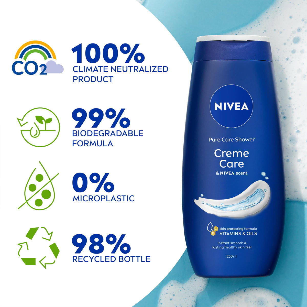 NIVEA Creme Care Shower Cream 250 ml Beauty & Personal Care NIVEA