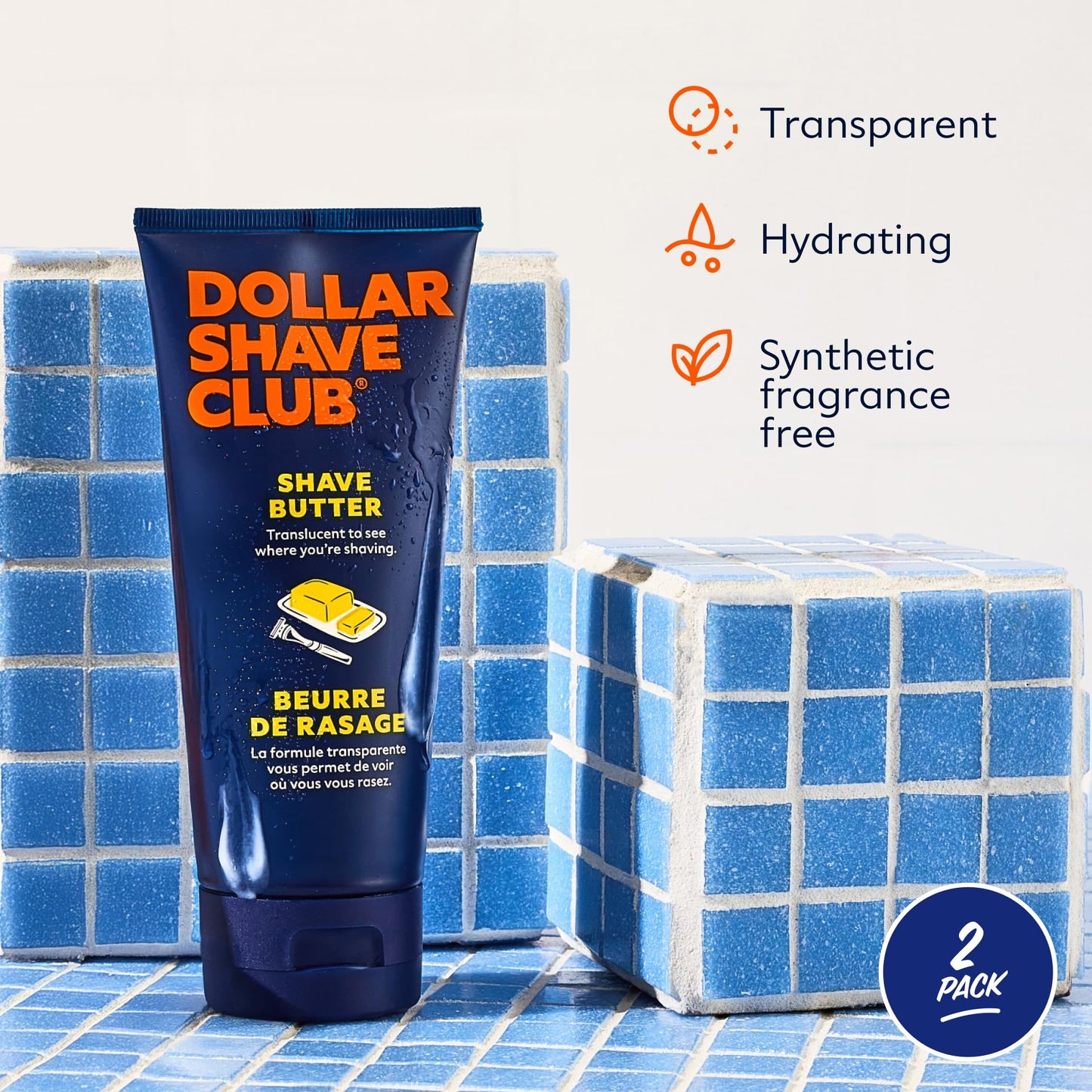 Dollar Shave Club | Shave Butter 2-Pack | For Sensitive Skin, A Translucent Shaving Cream & Gel Alternative, Designed For A Gentle Glide, Helps Beauty & Personal Care Dollar Shave Club