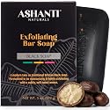 Ashanti Naturals Black Soap Bar | Exfoliating Natural Soap with Shea Butter, Jojoba Oil & Oatmeal for Women & Men - 5 oz Beauty & Personal Care Ashanti Naturals