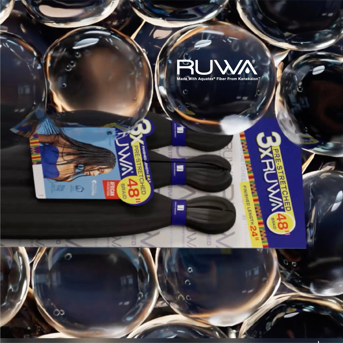Sensationnel Ruwa Prestretched Braiding Hair-10X 48 Inch,2 DARKBROWN