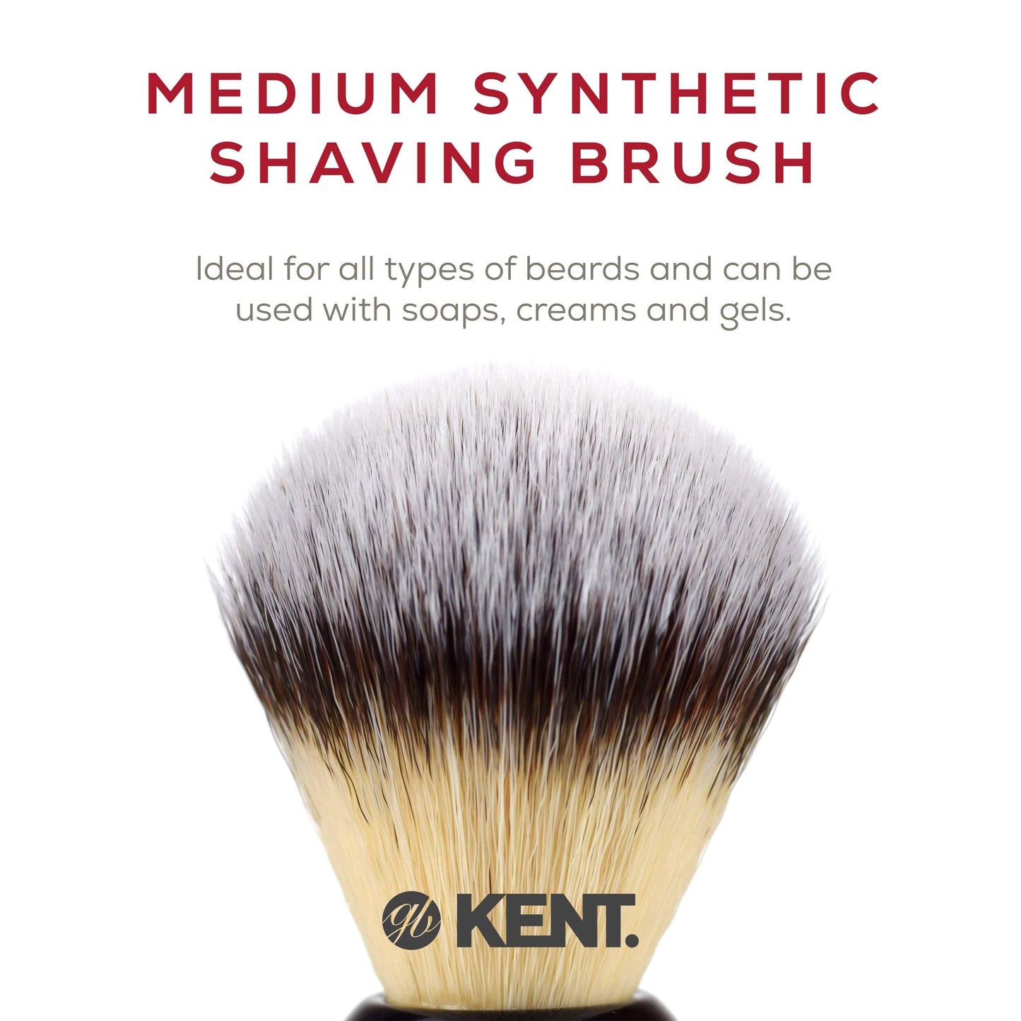 Kent BLK4S Shaving Brush with Ultra-Soft Silvertext Synthetic Bristles and Black Resin Handle to use with Shave Cream or Soap for a Perfect Lather. Beauty and Personal Care KENT