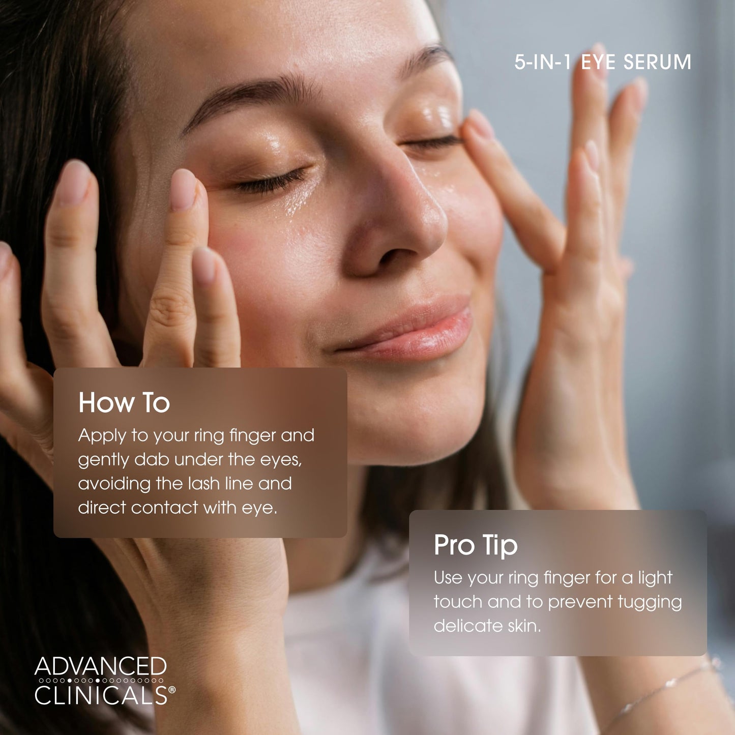 Advanced Clinicals 5-in-1 Eye Serum | Multi-Benefit Visible Anti Aging Under Eye Serum Face Moisturizer Reduces Appearance Of Dark Circles, Puffy Beauty & Personal Care Advanced Clinicals