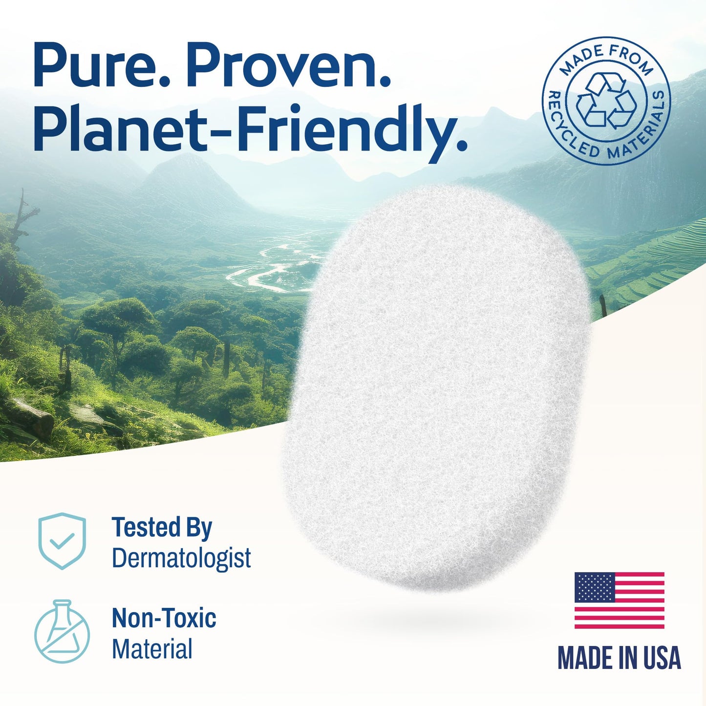 HartFelt Bath Sponges for Shower - Oval Body Wash Scrubber for Exfoliating Skin - Clean and Refresh Body, Back & Arms - Chemical-Free Body Sponge Beauty and Personal Care HartFelt