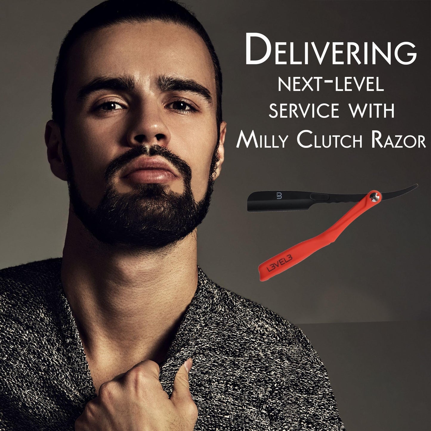 Level 3 Milly Razor - Fast and East to Assemble - Excellent Grip and Control - Straight Razor Holder- Level Three Holder Beauty and Personal Care L3