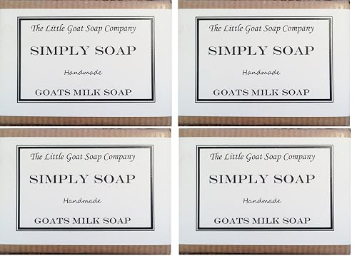 Simply Goats Milk Soap. Made with Raw Goats Milk. Unscented 4 x 100g by The Little Goat Soap Company Beauty & Personal Care The Little Goat Soap Company
