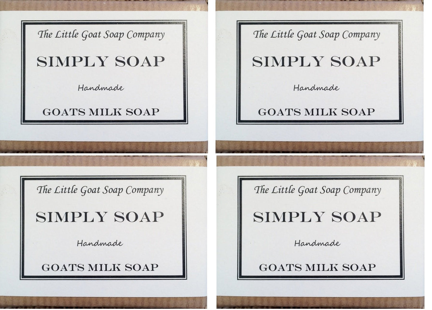 Simply Goats Milk Soap. Made with Raw Goats Milk. Unscented 4 x 100g by The Little Goat Soap Company Beauty & Personal Care The Little Goat Soap Company