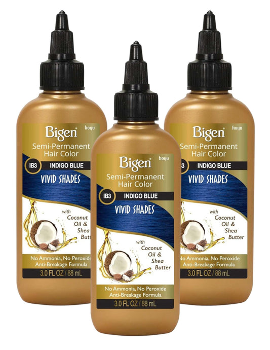 Bigen Semi-Permanent Haircolor #Ib3 Indigo Blue 3 Ounce (88ml) (3 Pack) Beauty & Personal Care Bigen
