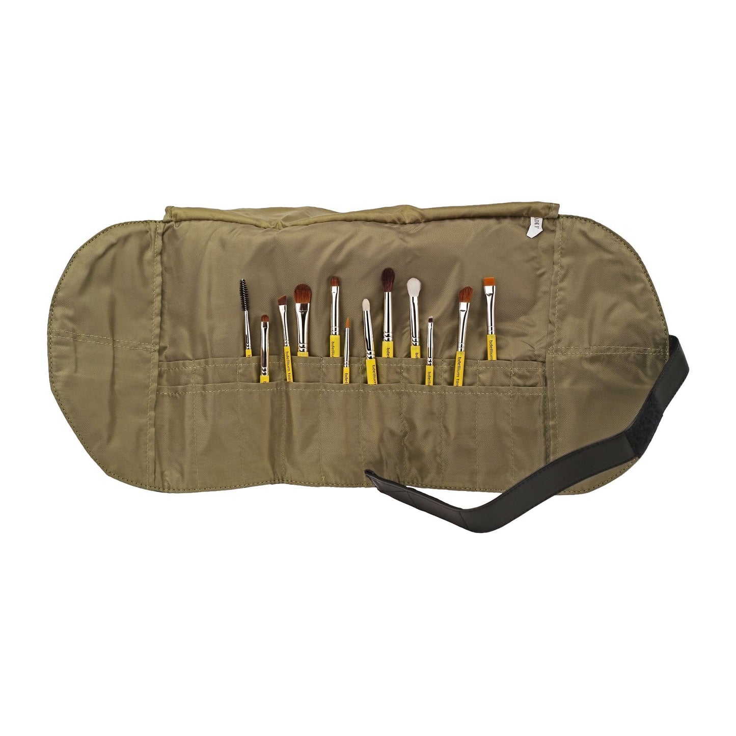 Bdellium Tools Professional Makeup Brush Travel Series - Eyes 12pc. Brush Set with Roll-Up Pouch Beauty & Personal Care bdellium tools