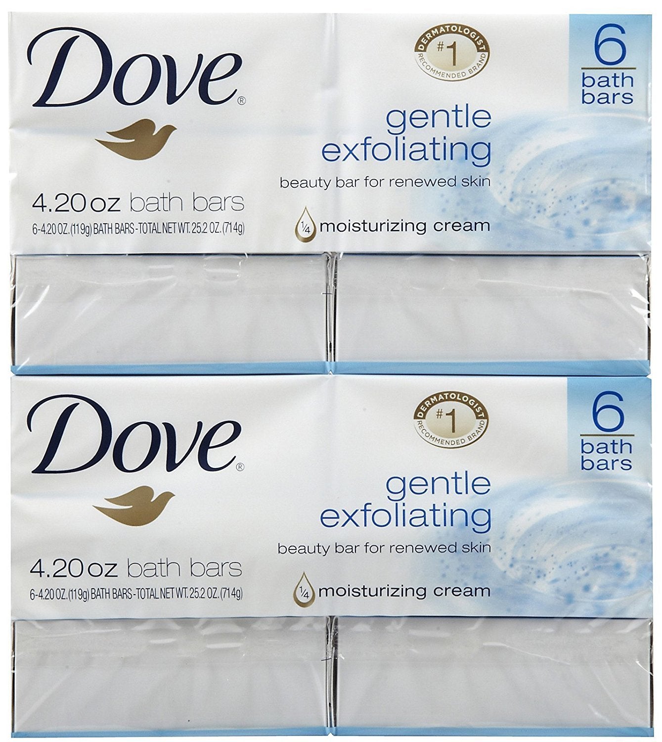 Dove Beauty Bar - Gentle Exfoliating - 4 oz - 6 ct - 2 pk Beauty & Personal Care Dove