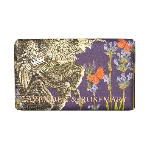 The English Soap Company Royal Botanical Gardens Kew Wrapped Soap Bar, Lavender and Rosemary Scent 240g Beauty & Personal Care The English Soap Company