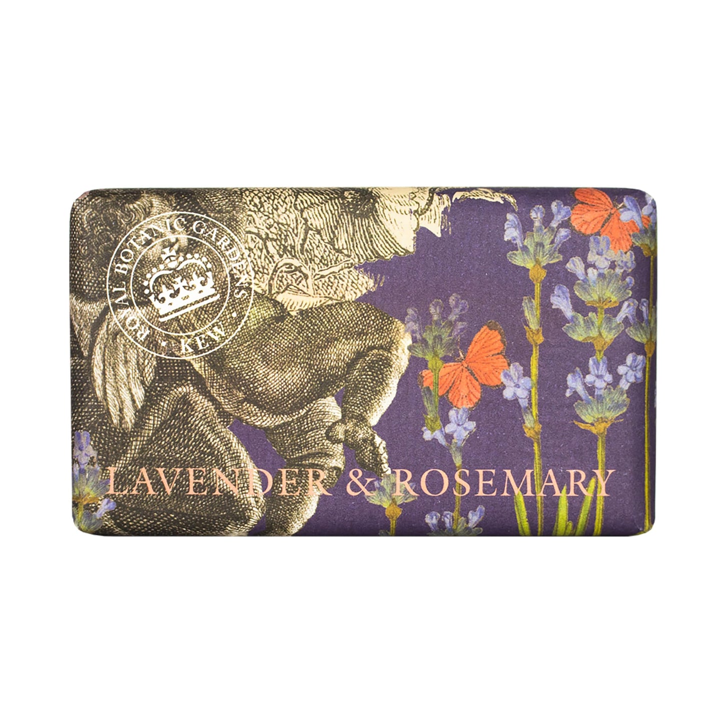The English Soap Company Royal Botanical Gardens Kew Wrapped Soap Bar, Lavender and Rosemary Scent 240g Beauty & Personal Care The English Soap Company
