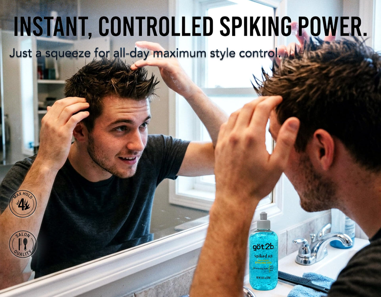 Schwarzkopf Got2b Spiked-Up 4 Demanding Styles Max-Control Styling Gel Beauty & Personal Care Got2B