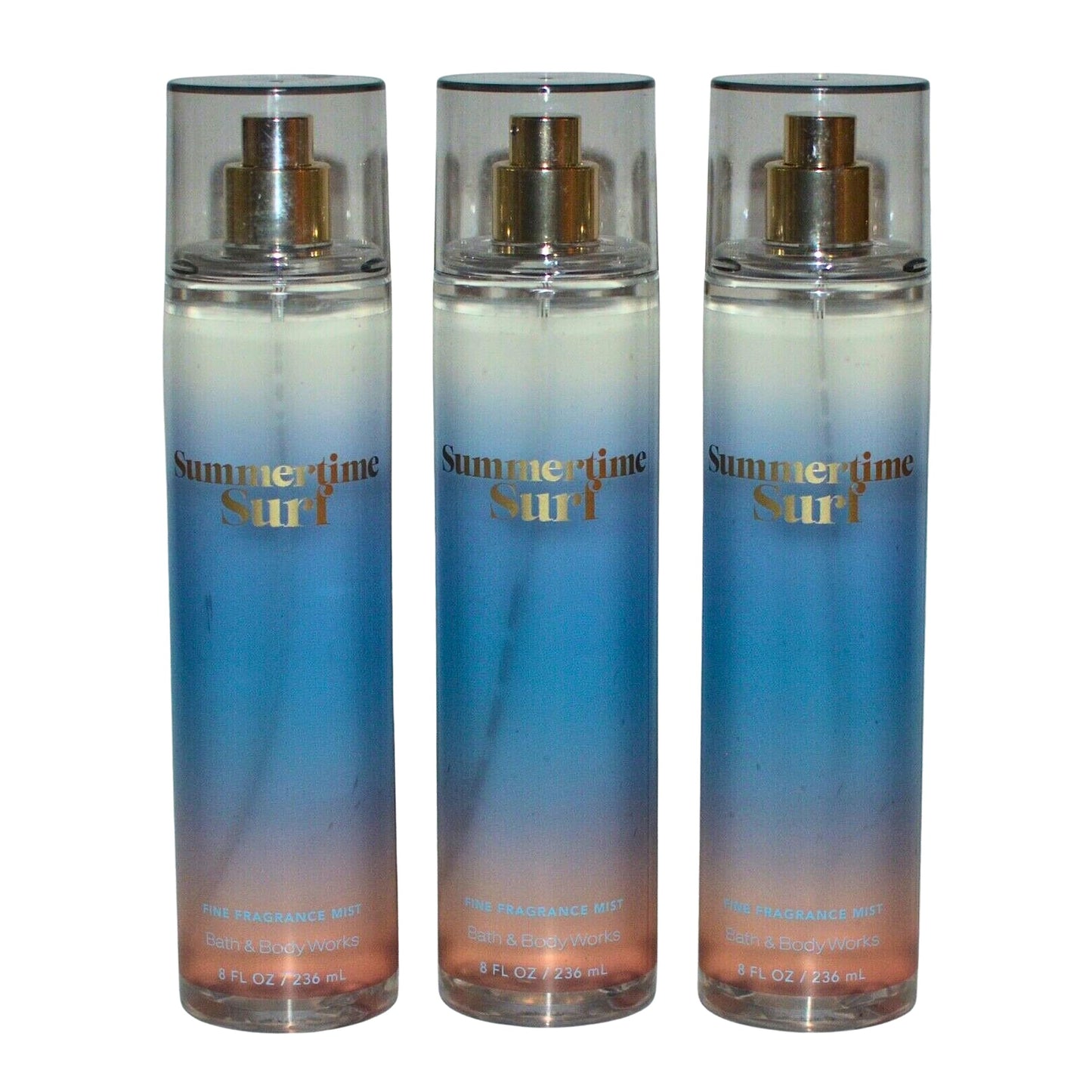 Bath & Body Works Fragrance Mist 3-Pack 8oz Each (Summertime Surf) Beauty & Personal Care Bath & Body Works