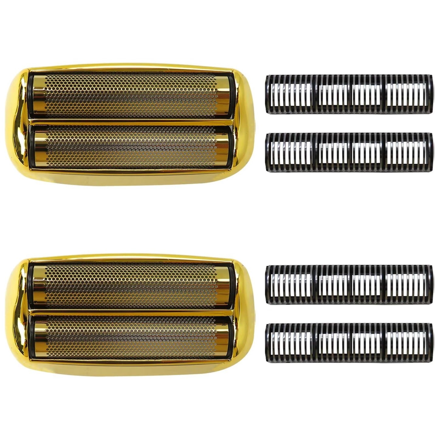 SUNJCO New 2-pack Replacement Foil and Cutters for Ba-Byliss PRO Double Foil Shaver, Replacement Foil for Ba-Byliss PRO FXFS2 Shaver, (Gold) Beauty and Personal Care SUNJCO