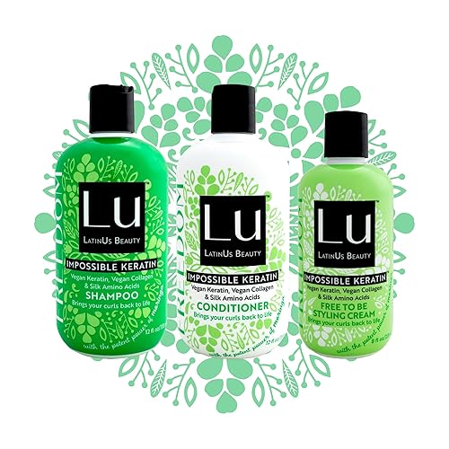 Lu by LatinUs Beauty Freedom Collection | Shampoo, Conditioner & Styling Cream with Impossible Keratin™, Moringa Oil, Cruelty Free, Sulfate Free Beauty & Personal Care LATINUS