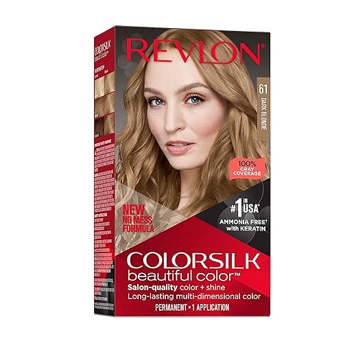 Revlon Colorsilk Beautiful Color Permanent Hair Color, Long-Lasting High-Definition Color, Shine & Silky Softness with 100% Gray Coverage, Ammonia Beauty & Personal Care REVLON