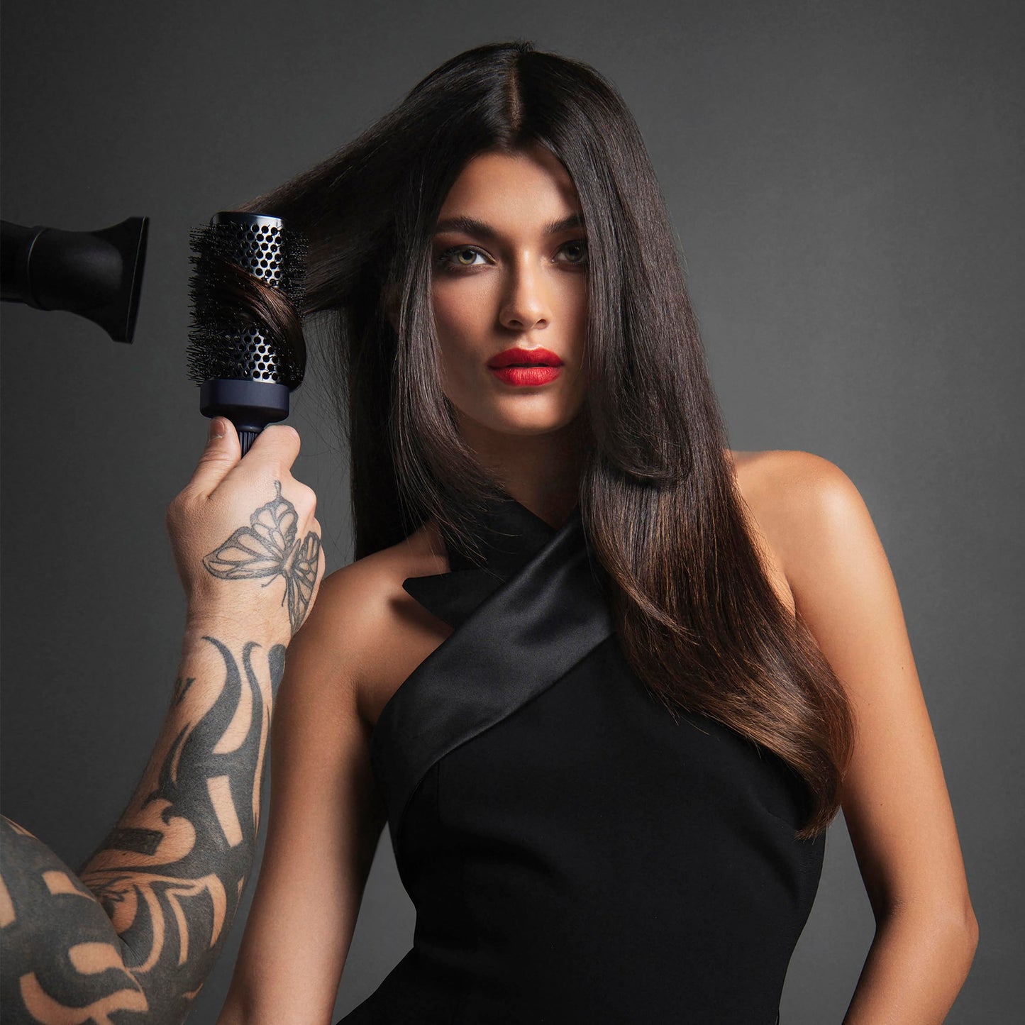 Fromm Professional Intuition Square Styler 1.75 Inch Ceramic & Ionic Thermal Brush in Blue, 2-in-1 Straighten & Wave Blow Drying Brush, Smooths Frizz Beauty & Personal Care Fromm