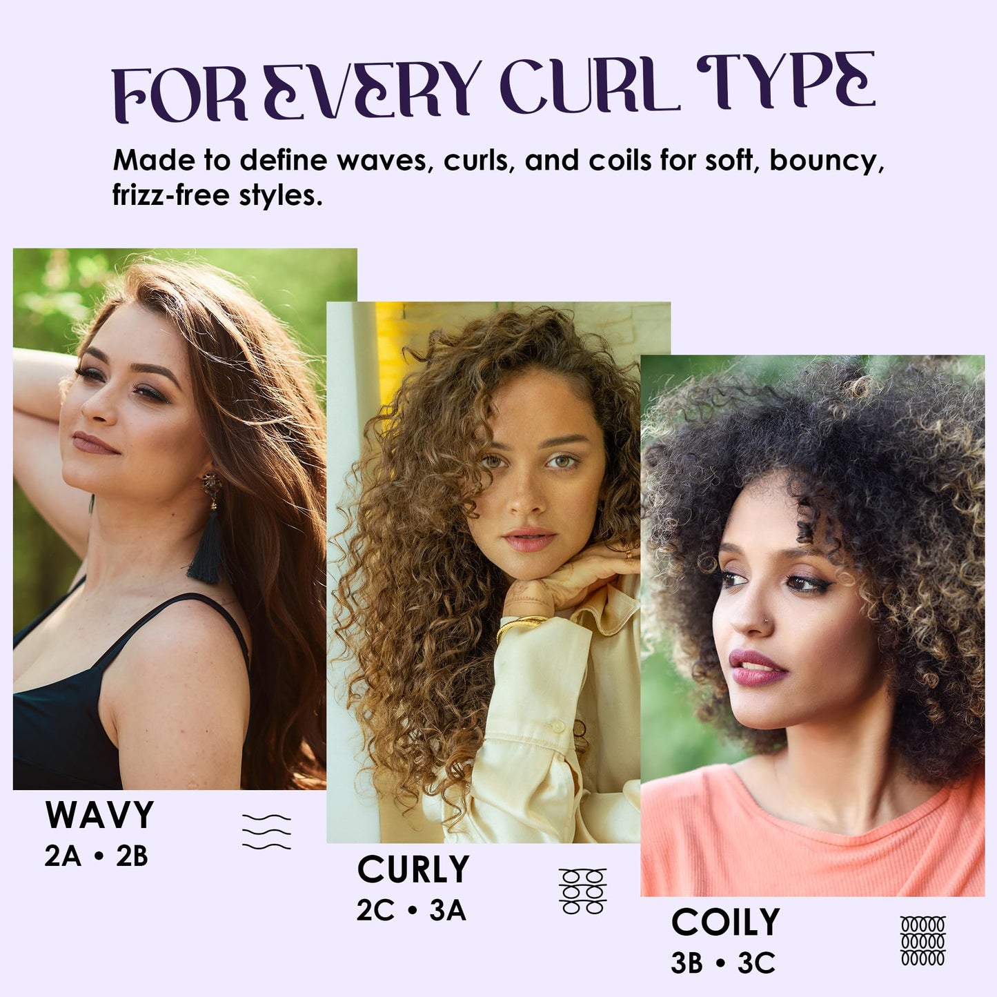 Herbishh Just Curls Weightless Hair Mousse (69g), Volumizing Mousse for Curly & Wavy Hair, Anti-Frizz Styling Foam Mousse, Flexible Hold, Hydrating Beauty & Personal Care Herbishh