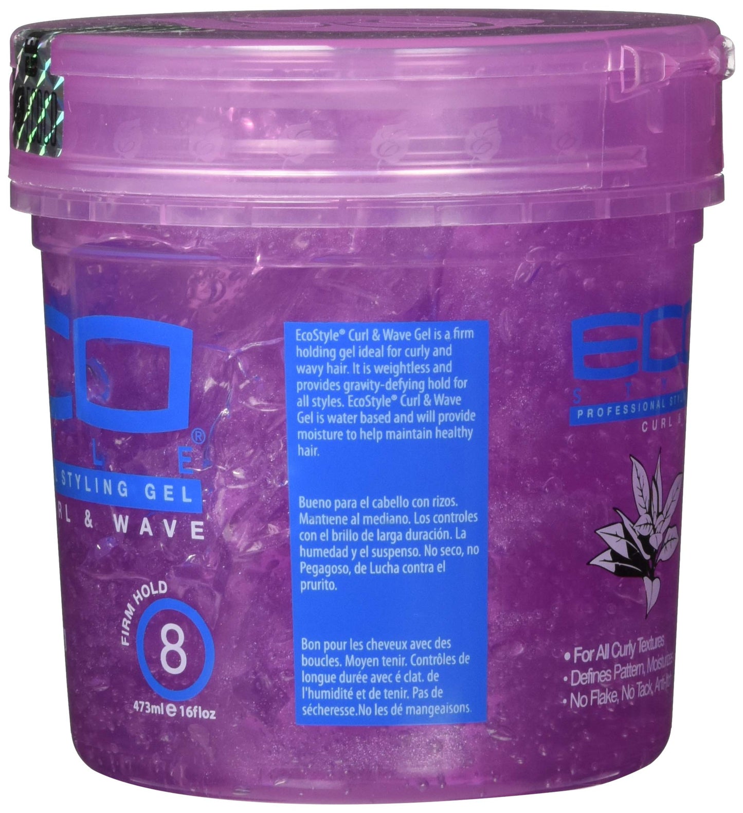 Ecoco Eco Style Hair Gel - Curl And Wave - Anti-Itch, Alcohol-Free Formula - Perfect Hold For Angled Or Tapered Sides - Ideal For Wavy Hair - No Beauty & Personal Care Eco Style
