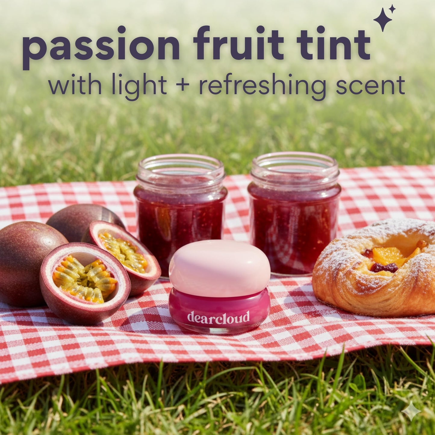 dearcloud Dewy Lip Jam - Lip Balm with Vitamin E (Passion Fruit) Beauty and Personal Care dearcloud