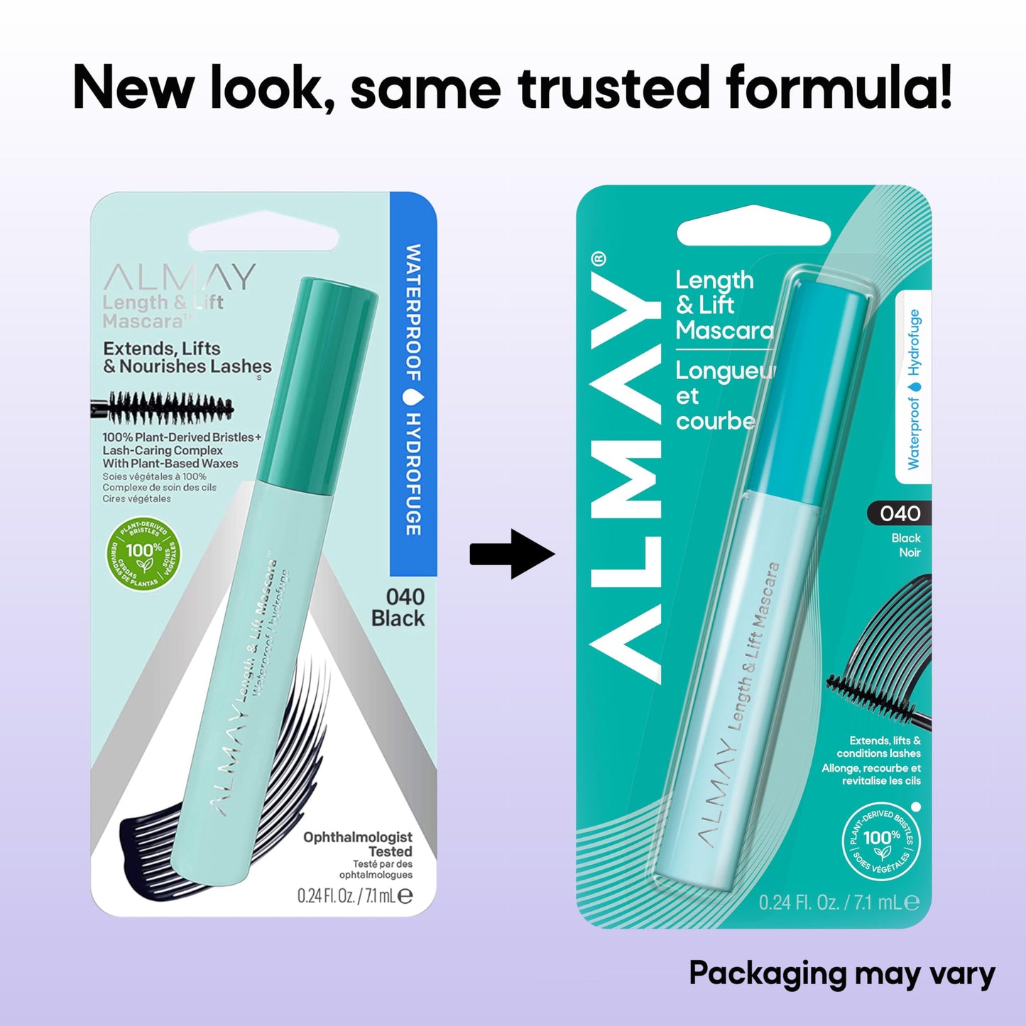 Almay Lengthening Mascara, Volume & Lift, Eye Makeup, Hypoallergenic and-Fragrance Free, 040 Waterproof Black, 0.24 fl oz. Beauty & Personal Care Almay