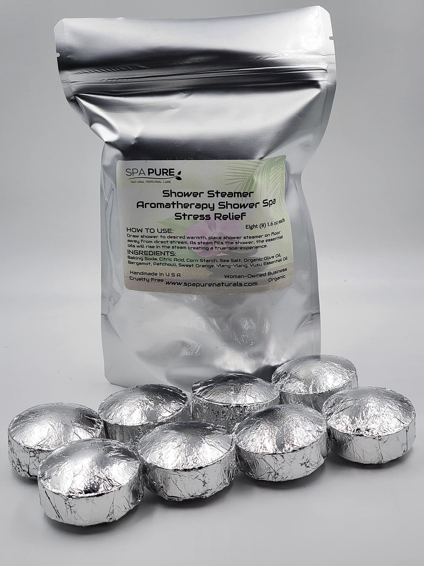 Spa Pure Rise N Shine: Aromatherapy Shower Bombs/Tablets 100% Natural/Organic Essential Oils - Transform Your Shower - Transform Your Mood (8 Count) Beauty and Personal Care Spa Pure