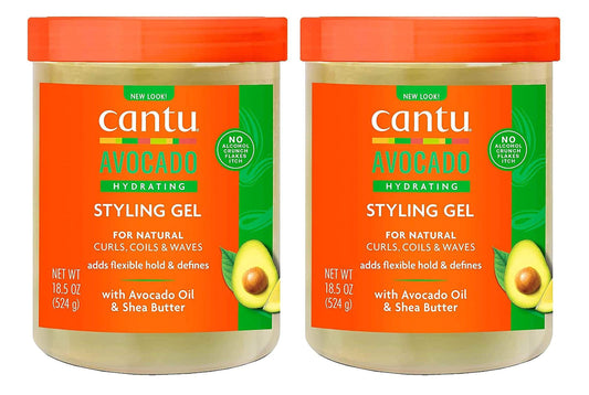 Cantu Avocado Hydrating Styling Gel 18.5 Ounce Jar (Pack of 2) Beauty & Personal Care Cantu