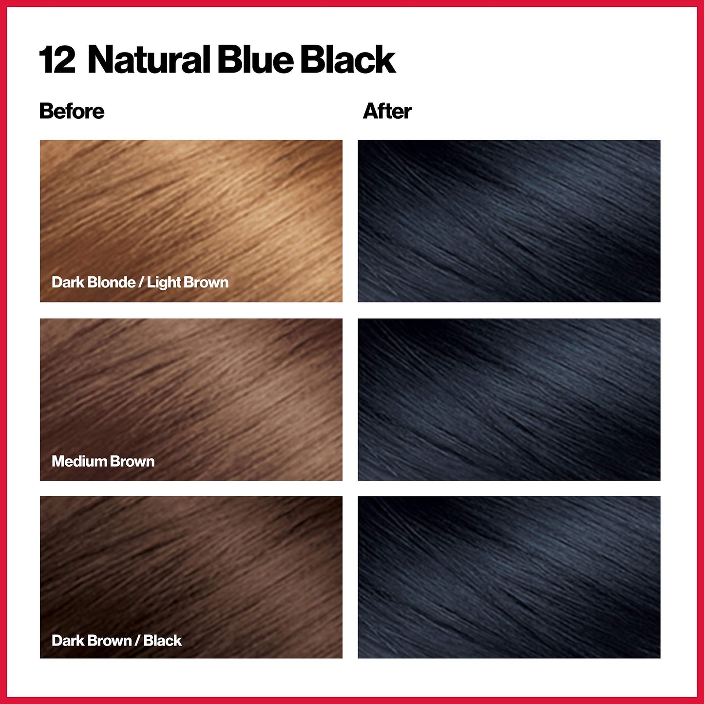 Revlon Permanent Hair Color, Permanent Hair Dye, Colorsilk with 100% Gray Coverage, Ammonia-Free, Keratin and Amino Acids, 12 Natural Blue Black, 4.4 Beauty & Personal Care REVLON