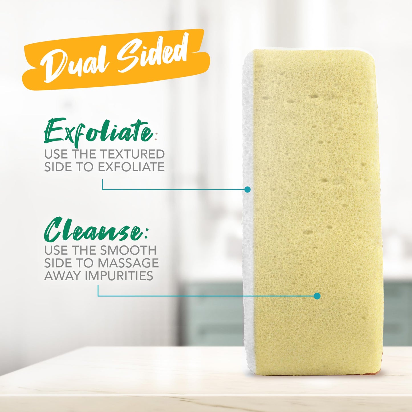 Spongeables Anti Cellulite Body Wash in a 20+ Wash Sponge, Citrus, 1 Count Beauty and Personal Care Spongeables