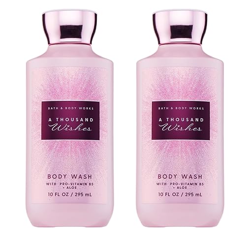 Bath & Body Works A Thousand Wishes Body Wash, Nourishing Cleanser with Pro-Vitamin B5 & Aloe, Prosecco & Peony Scent, Gentle for Daily Use, 10 fl oz Beauty & Personal Care Bath & Body Works