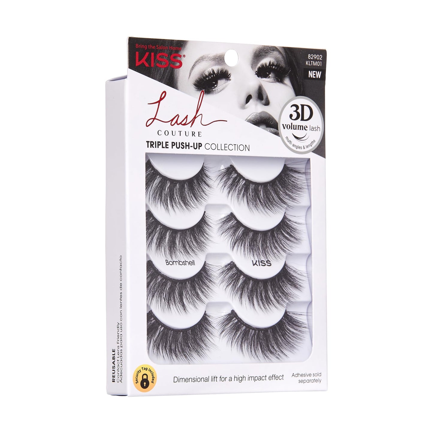 Kiss Lash Couture Triple Push-Up Collection Bombshell (Pack of 2) Beauty & Personal Care KISS