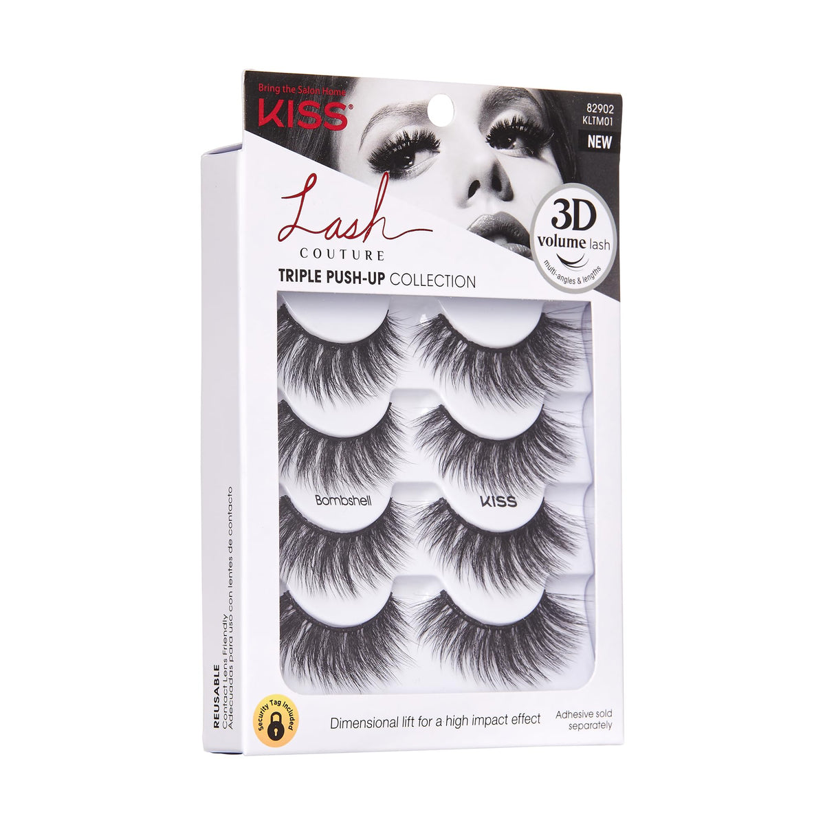 Kiss Lash Couture Triple Push- Up Collection Bombshell (Pack of 3) Beauty & Personal Care KISS
