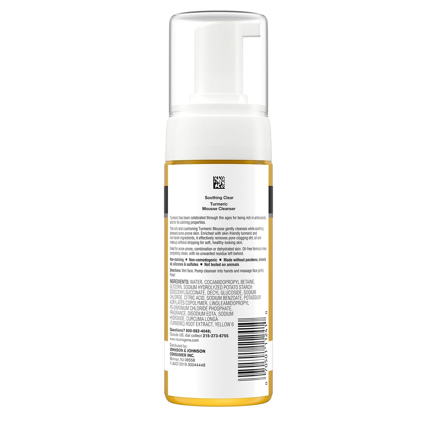 Neutrogena Soothing Clear Calming Mousse Facial Cleanser with Soothing & Calming Turmeric, Gentle Face Wash for Acne-Prone Skin, Paraben-Free Beauty & Personal Care Neutrogena