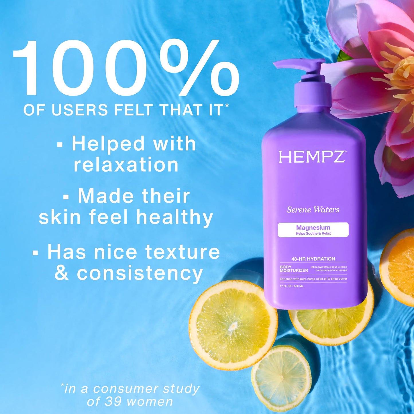 Hempz Magnesium Body Lotion for Sleep & Relaxation, Hydrating Lotion with Arnica, Electrolytes & Shea Butter, Calming Nighttime Moisturizer for Muscle Beauty & Personal Care Hempz