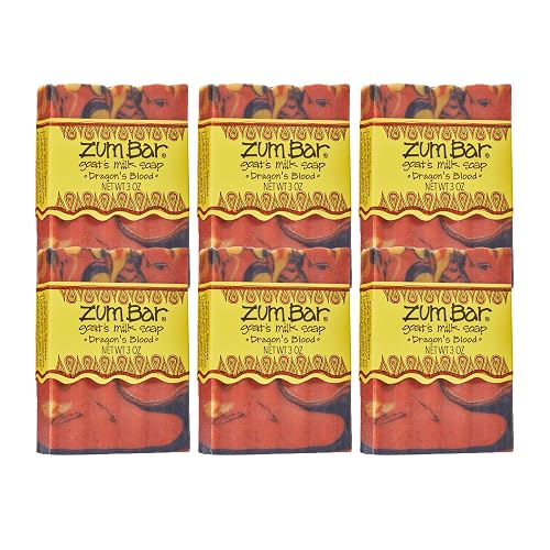 Zum Indigo Wild Goat's Milk Soap Bar - Bar Soap for Hands & Body Made with Essential Oils - 3 oz - Dragon's Blood (6 Pack) Beauty & Personal Care Zum