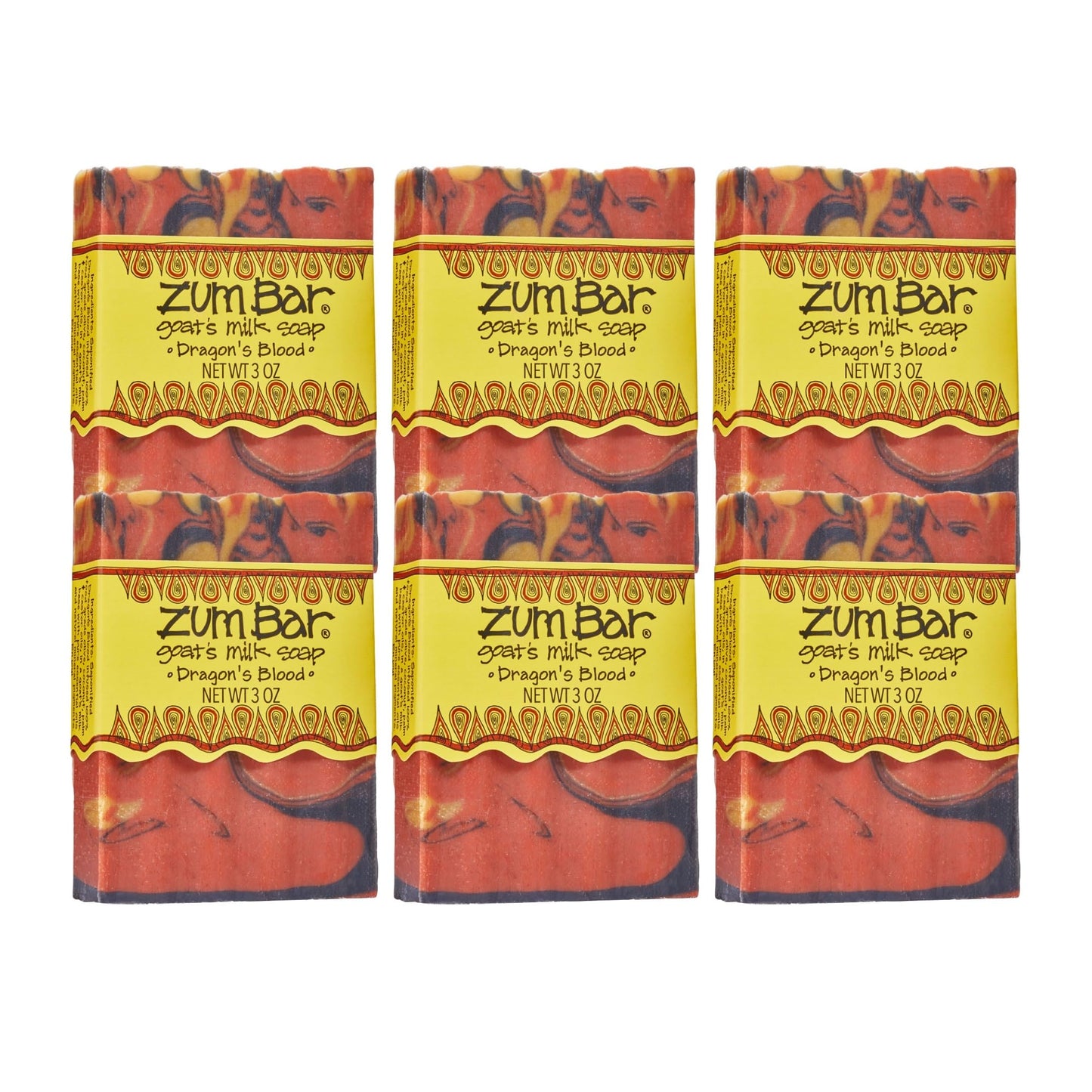 Zum Indigo Wild Goat's Milk Soap Bar - Bar Soap for Hands & Body Made with Essential Oils - 3 oz - Dragon's Blood (6 Pack) Beauty & Personal Care Zum