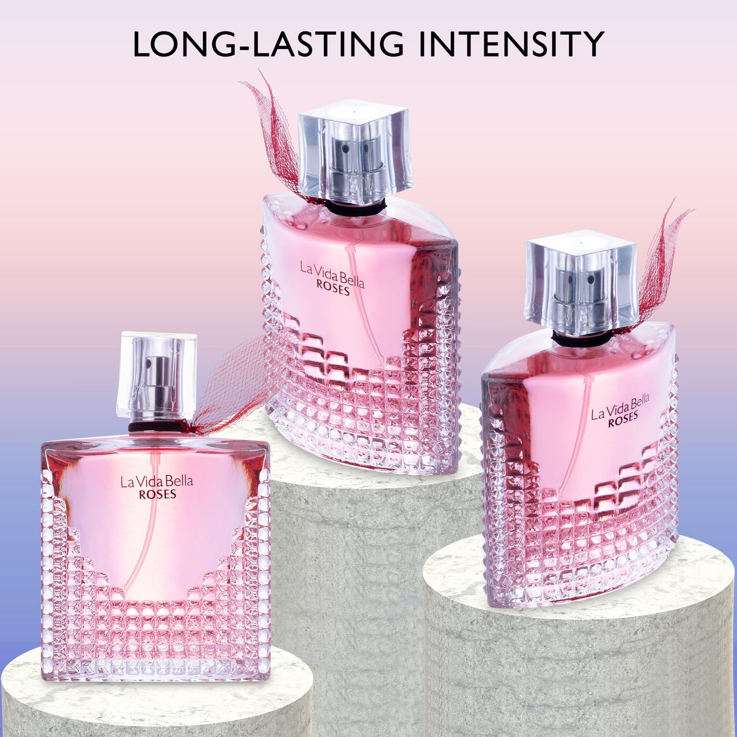 La Vida Bella Roses for Women Eau De Parfum - Floral Amber Fragrance that Combines Top Notes of Raspberry, Pink Pepper & Bergamot - Sugary Rush Beauty & Personal Care URBAN COLLECTION