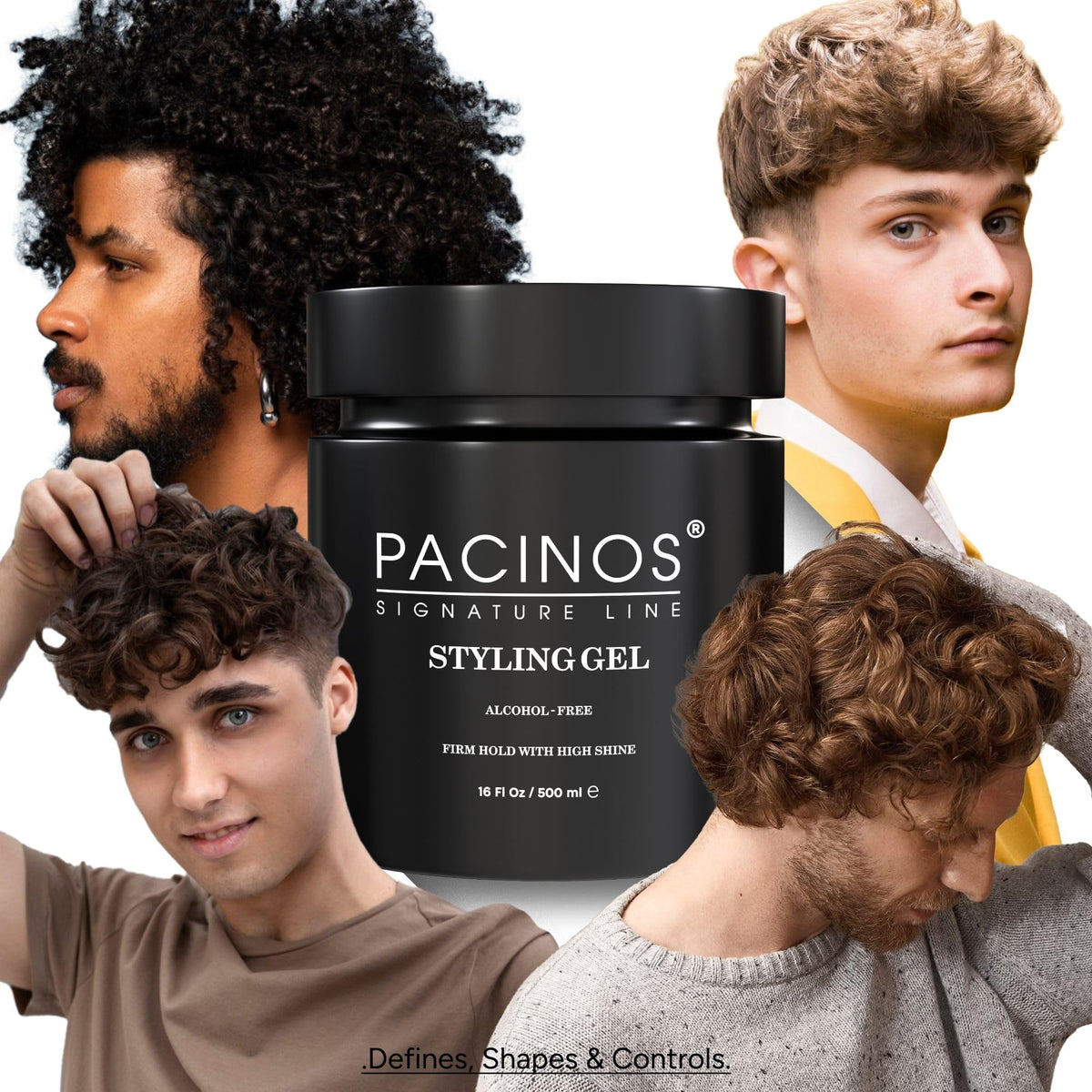 Pacinos Hair Gel for Men - Firm Hold with Flexible Styling - High Shine Wet Look Finish - Easy to Rinse Water Based Formula - No Flakes - Suits All Beauty & Personal Care Pacinos