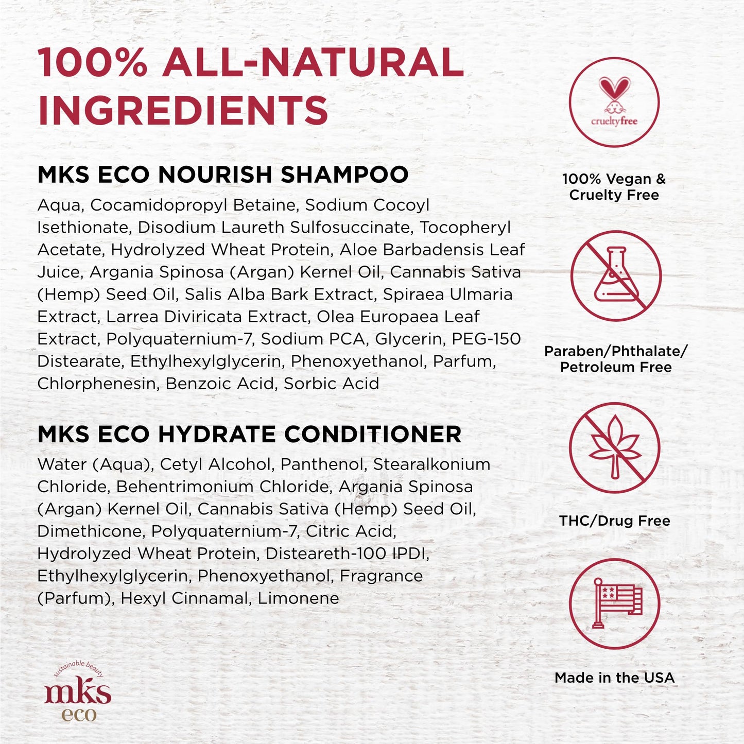 MKS eco Nourish Shampoo for Fine Hair, Light Breeze (10 fl oz) + MKS eco Hydrate Conditioner for Fine Hair, Light Breeze (10 fl oz) - Moroccan Argan Beauty & Personal Care Earthly Body