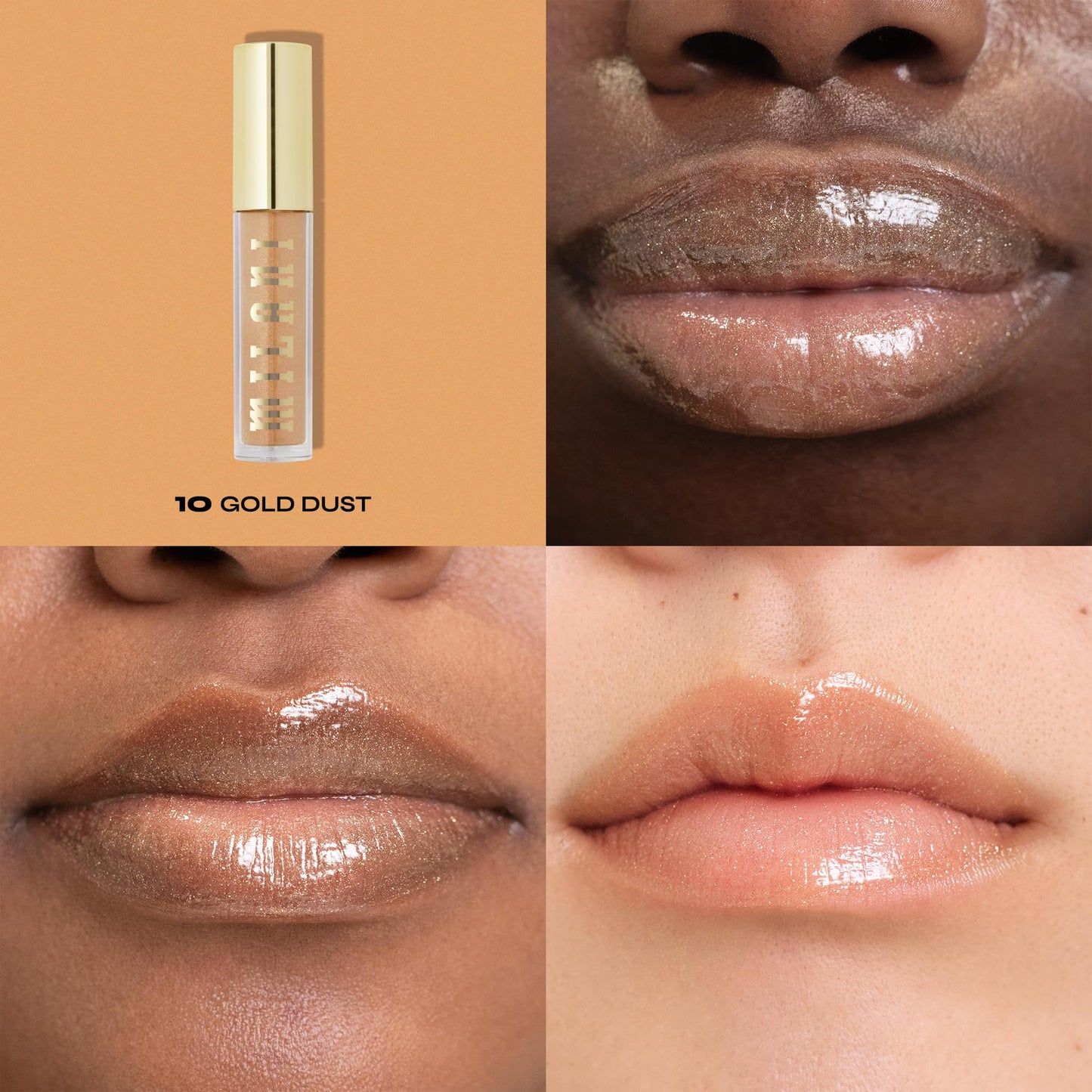 Milani Lip Gloss, Keep It Full Nourishing Lip Plumper with Hyaluronic Acid & Peptides for Soft, Fuller-Looking Lips (0.13 Fl. Oz.) Gold Dust Beauty & Personal Care Milani