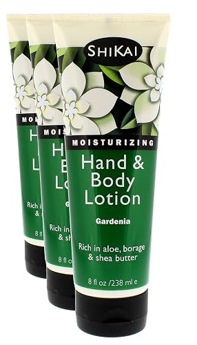 ShiKai Gardenia Hand & Body Lotion (8oz, Pack of 3) | Daily Moisturizing Skincare for Dry and Cracked Hands | With Aloe Vera & Vitamin E Beauty & Personal Care ShiKai