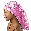 Shower Cap for Women Donna Shower Caps for Women Reusable Waterproof Travel Accessories for Women Spa Braid PINK Beauty & Personal Care DONNA