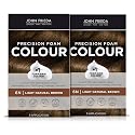 John Frieda Precision Foam Colour, Light Natural Brown 6N, Full-coverage Hair Color Kit, Anti-Fade Gray Coverage, Deep Color Saturation Hair Dye, Pack Beauty & Personal Care John Frieda