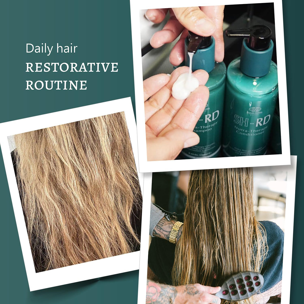 SH-RD Nutra-Therapy Shampoo for Dry Damaged Hair | Protein Shampoo Reduces Split Ends | Moisturizes Frizzy Hair | Suitable for Color-Treated, Bleached