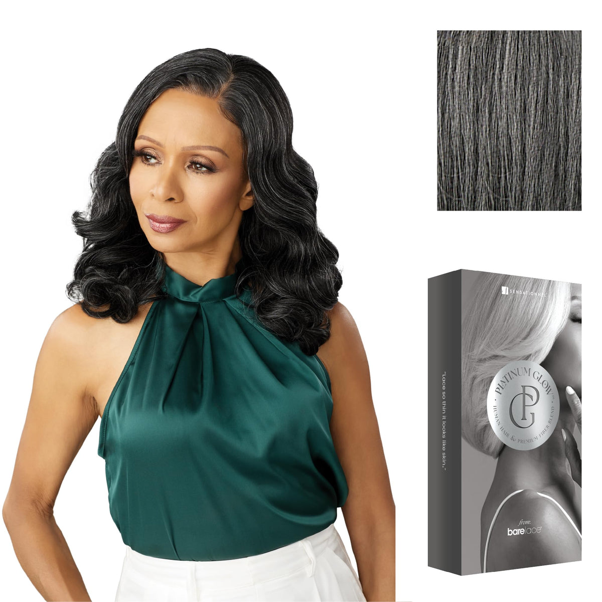 Sensationnel Platinum Glow 13x6 Wig-Nadine, STEELGRAY